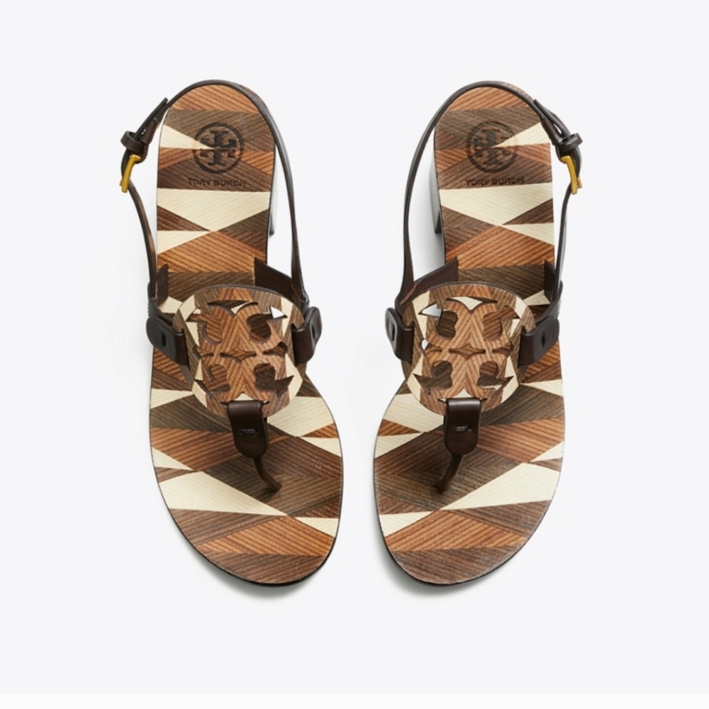 Tory Burch Miller Ankle Strap Geometical Sandals